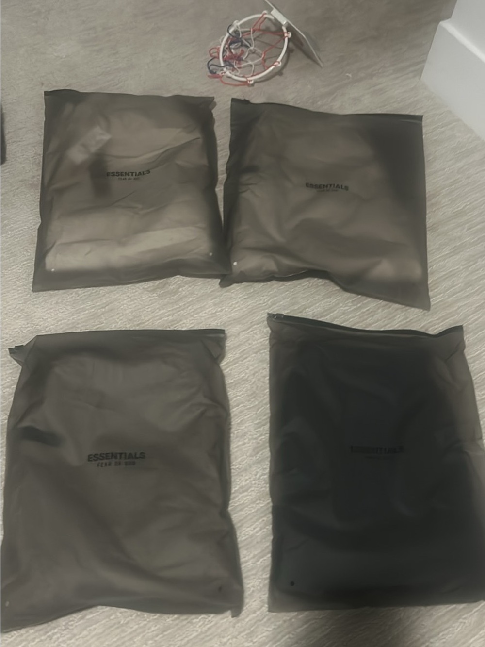 Essentials Men’s Black Toiletry/Storage Pouches - Set of 4